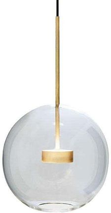 Copel Skandynawska LAMPA wisząca loftowa OPRAWA szklany ZWIS kula LED 14W 3000K ball przezroczysta mosiądz (CGBUBBLE1)