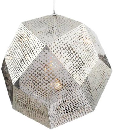 Kks Futurystyczna LAMPA wisząca KKST-5001 L SILVER metalowa OPRAWA zwis geometryczny siatka srebrna (KKST5001LSILVER)