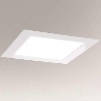 Shilo Wpust LAMPA sufitowa TOTTORI IL podtynkowa OPRAWA kwadratowa LED 10W 4000K do łazienki IP44 biała glenn (8582)