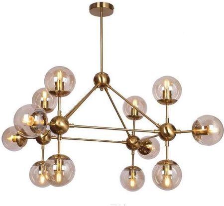 Copel Sufitowa LAMPA industrialna metalowa OPRAWA plafon loftowe kule balls mosiężne bursztynowe (CGPYRAMID12GOLD)