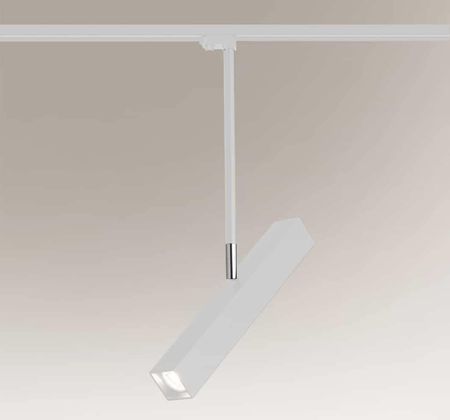 Shilo Plafon LAMPA sufitowa MITSUMA prostokątna OPRAWA metalowa do systemu szynowego biała (7991)