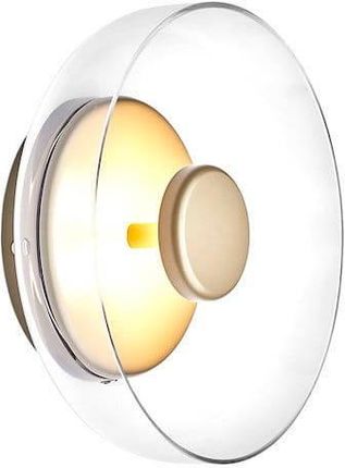 Copel LAMPA ścienna szklana OPRAWA okrągły kinkiet LED 7W 4000K do sypialni złoty przezroczysty (CGTIGW)