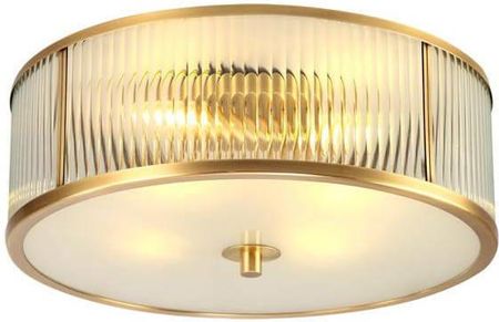Copel Plafon LAMPA sufitowa okrągła OPRAWA szklana glamour nad łóżko mosiądz (CGBRASION60)