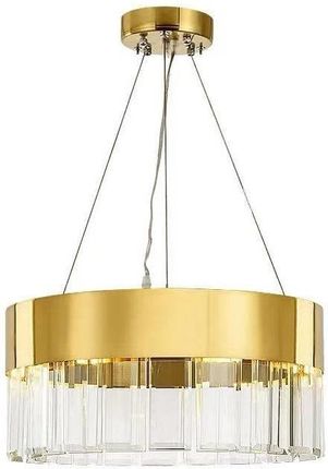 Copel Glamour LAMPA wisząca okrągły zwis do salonu mosiądz przezroczysty (CGLUC)