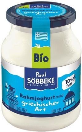 Sobbeke Jogurt Naturalny Typu Greckiego Kremowy Bio 500g Słoik
