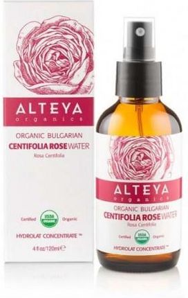 Alteya Organics Organiczny Hydrolat Różany, Organics, Bułgarska Woda Różana Z Kwiatów Róży Centyfolia (Stulistnej) 120Ml
