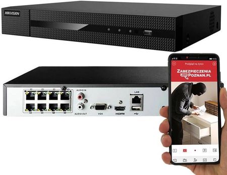 Hikvision Rejestrator Sieciowy Ip Nvr-8Ch-Poe Na 8 Kamer Ip Do 8 Mpx