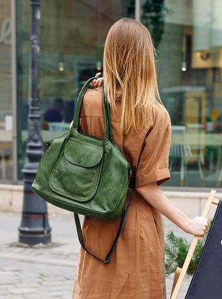 Campomaggi Faggio Donna Torba shopperka skórzana 36 cm verde militare -  Ceny i opinie - Ceneo.pl