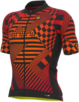 Ale Cycling Koszulka Checker Czarny Czerwony R. Xl