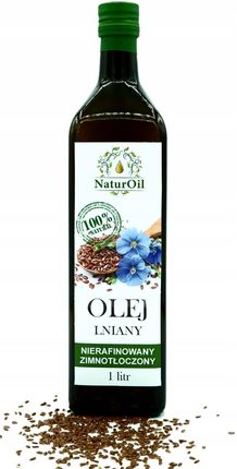 Olej lniany z lnu brązowego 1litr NaturOil (ad7a76f0)