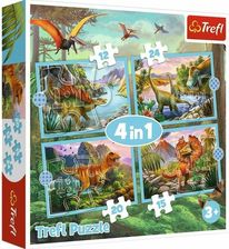 Zdjęcie Trefl Puzzle 4w1 Wyjątkowe dinozaury 34609 - Poniatowa