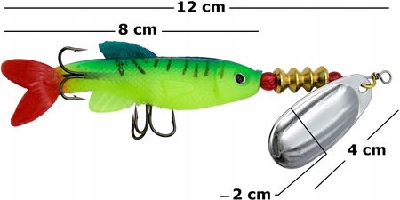 Taixing Błystka Obrotowa 14,5 G Blaszka Spinningowa Z Gumą