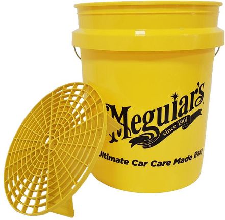 Meguiar's Professional Wash Bucket with Grit Guard Yellow - Profesjonalne wiadro do mycia auta z separatorem zanieczyszczeń
