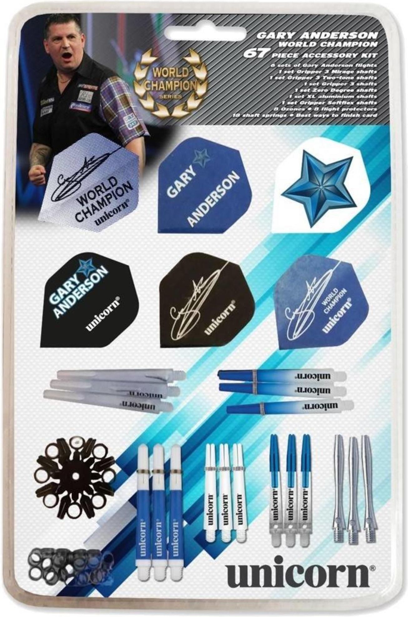 UNICORN - MAESTRO - PHASE 5 MIRAGE - WHITE - PLUS - 100 MIKRON - DARTS