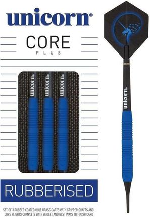 Unicorn Rzutki Core Plus Win Blue Brass Darts 16G Soft Tip 04251