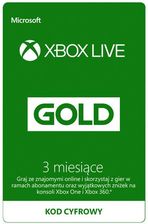 Microsoft Xbox Live Gold 3 miesiące  - Kody i karty pre-paid