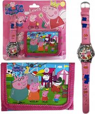 Świnka Peppa Zestaw Dla Dzieci Portfel Zegarek - Pozostałe akcesoria dziecięce