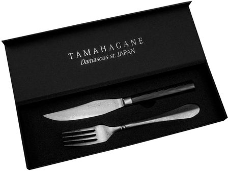 Tamahagane Micarta Zestaw Nóż + widelec do steków