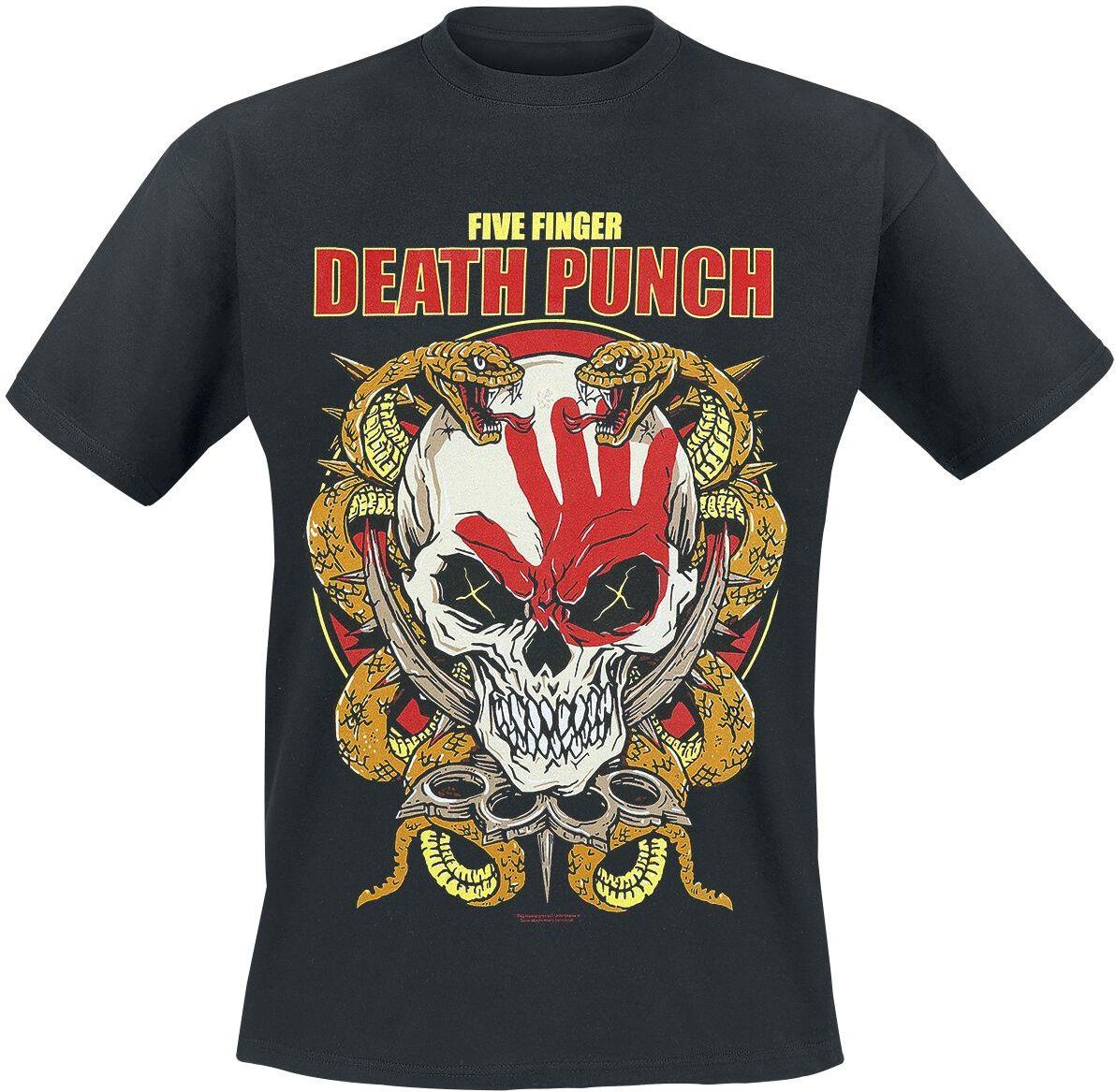 Five Finger Death Punch - Skull Snakes Hell To Pay - T-Shirt - czarny ...