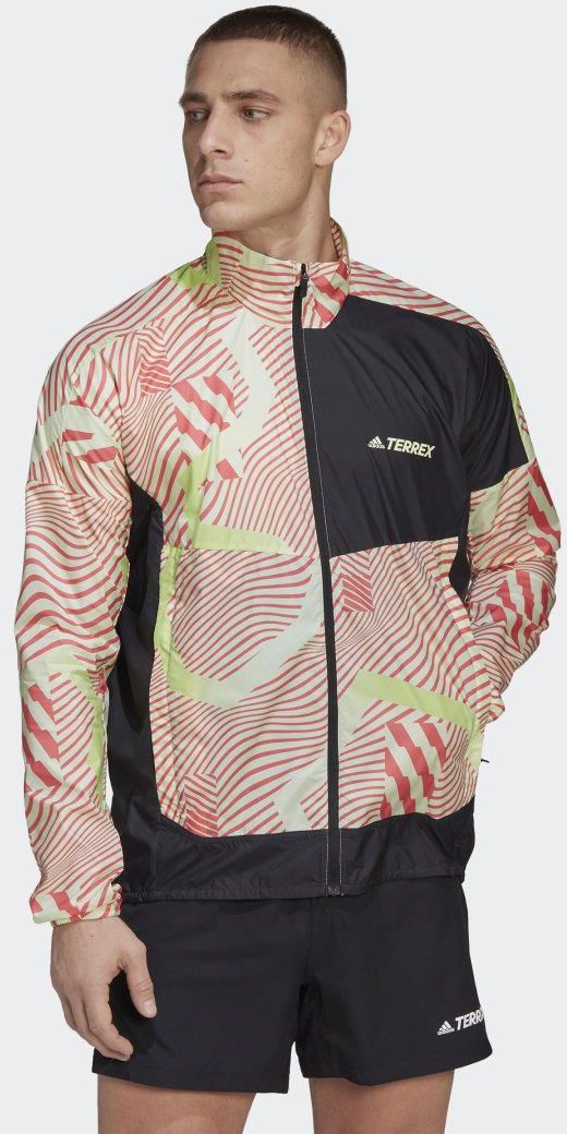 田中 Adidas Terrex Trail Running Printed Wind Jacket H11747 - Ceny i