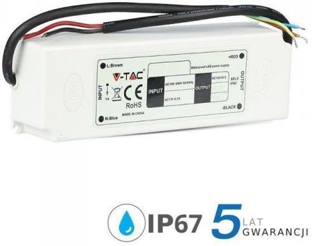 Zasilacz LED V-TAC 100W 12V 8.3A IP67 Hermetyczny Filtr EMI VT-22105 5 Lat Gwarancji