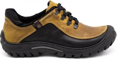 Komodo Buty Męskie Trekkingowe Skóra 917K Żółte 41