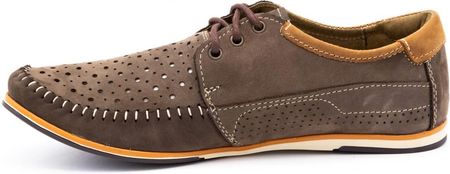 Komodo Buty Męskie Skóra Mokasyny 875 Lato Brązowe 48 - zdjęcie 5