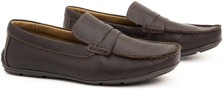Buty Olivier Mokasyny Męskie Skórzane 894Ma Brązowe 41 - zdjęcie 3