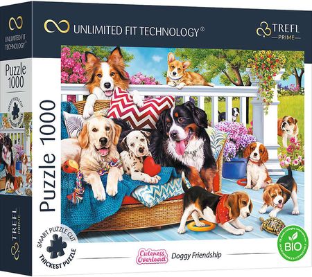 Trefl Puzzle Unlimited Fit Technology 1000el. Pieski Doggy Friendship 10698
