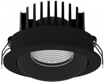 Luces Exclusivas łazienkowe oczko stropowe LED Mallorca 12W 720lm 3000K czarne Ø9cm (LE61579)