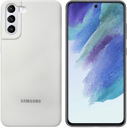Białe Silikonowe Etui do Samsung Galaxy S21 +