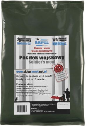 Racja żywnościowa Arpol Posiłek wojskowy nr 4 - Makaron z serem i pomidorami (PW4)