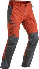 Forclaz Spodnie Trekkingowe Męskie Mt500 Wytrzymałe Brązowy Szary