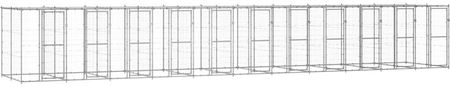 Vidaxl Kojec Dla Psa, Z Zadaszeniem, Stal Galwanizowana, 26,62 M
