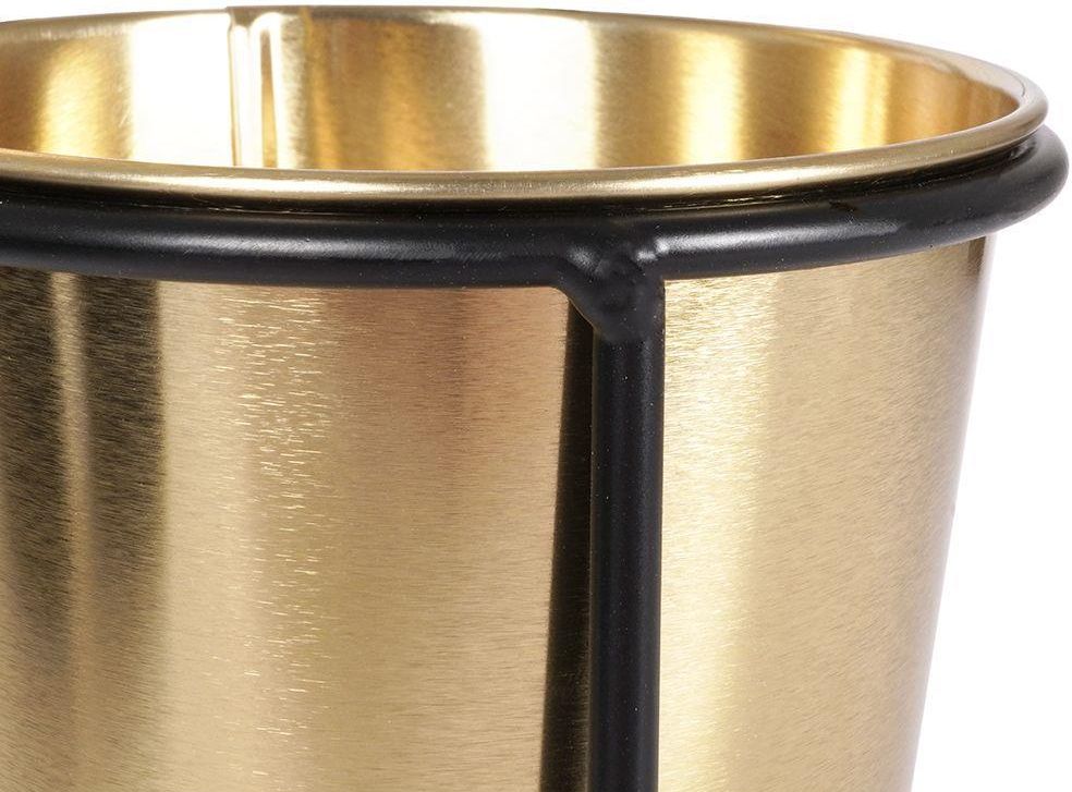 Kwietnik Metalowy 3-Poziomowy Czarny Złoty Stojak Osłonka Na Rośliny Podstawa Na Doniczki Glamour - zdjęcie 6 Kwietnik Metalowy 3-Poziomowy Czarny Złoty Stojak Osłonka Na Rośliny Podstawa Na Doniczki Glamour