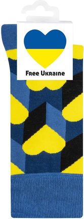 Skarpetki męskie damskie SOXO free Ukraine - 100% dochodu ze sprzedaży tego modelu przeznaczona na pomoc Ukrainie