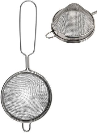Sitko kuchenne podwójne stalowe zaparzacz do zaparzania parzenia herbaty ziół z uchwytem 9,5 cm