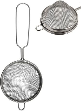 Sitko kuchenne podwójne stalowe zaparzacz do zaparzania parzenia herbaty ziół z uchwytem 7 cm