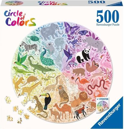 Ravensburger Puzzle 500El. Circle Of Colors Animals Paleta Kolorów Zwierzęta