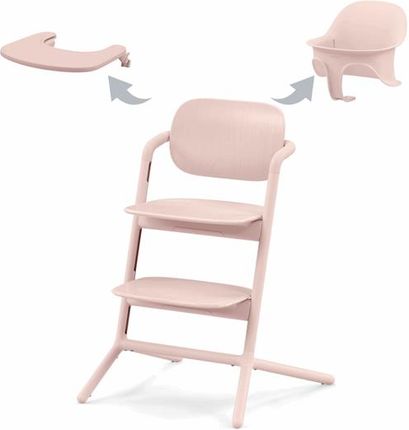 Cybex Lemo 3w1 - krzesełko do karmienia z zestwem Baby Set i tacką-Pearl Pink