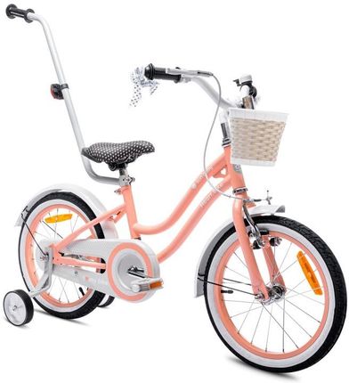 Sun Baby Rowerek Dla Dziewczynki 16 Cali Heart Bike Morelowy