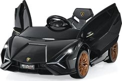 Costway Samochód Elektryczny Lamborghini Sin Dla Dzieci Z Światłami Led Czarny