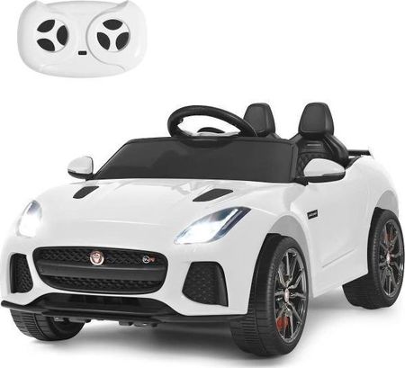 Costway Elektryczny Samochód Dla Dzieci Jaguar F Type Svr Biały
