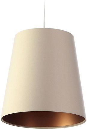 Lumes Kremowo-miedziana lampa wisząca z abażurem - S405-Arva (E21300070219)