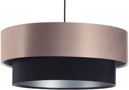 Lumes Beżowo-czarna lampa z podwójnym abażurem - S414-Alfa (E2147206104150CM)