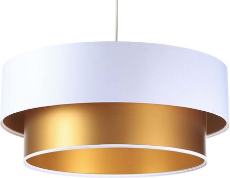Lumes Złoto-biała lampa wisząca w stylu glamour - S420-Veda (E2161206105850CM)