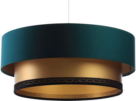 Lumes Zielono-złota lampa wisząca glamour nad stół - S423-Brasa (E2166306107350CM)