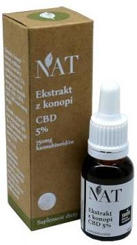Natmedical NAT - ekstrakt z konopi, olejek CBD (5%), 30ml