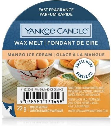 Yankee Candle wosk zapachowy NEW Mango Ice Cream 22g