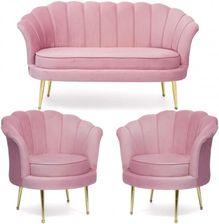 Zdjęcie Meblemwm Sofa Muszelka + 2 Fotele Elif Różowy 4884 - Opole